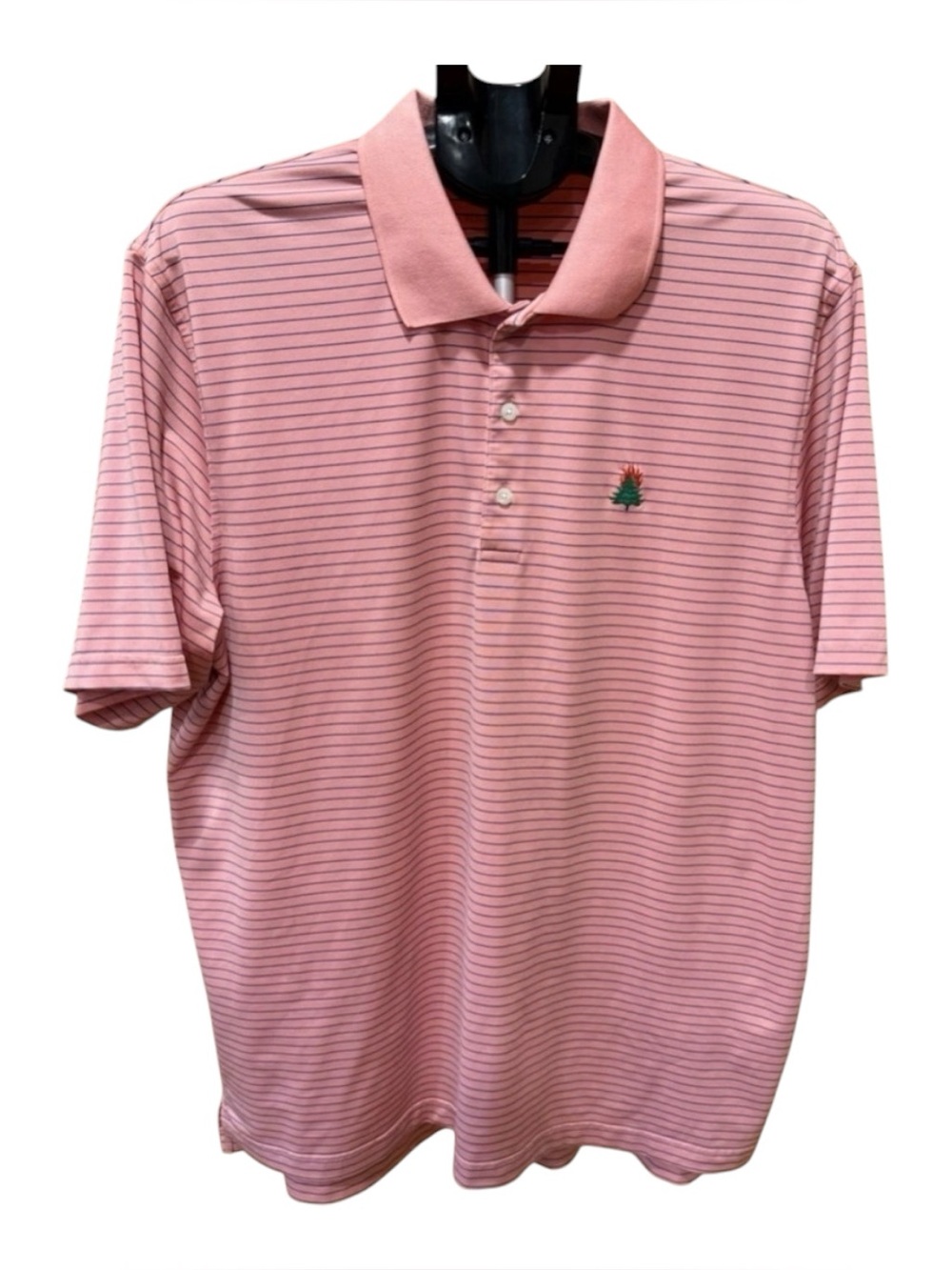 Vineyard Vines Performance Golf Polo Pink Navy Stripe Mens XL